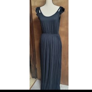 Sweet Dreams Black maxi dress, cut out short sleeves, Size Small